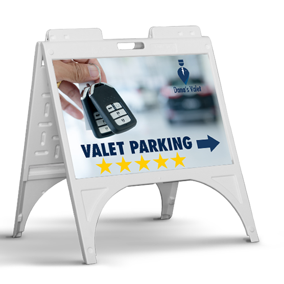 The best A-Frame signs to advertise your products and services are created by GK Printing.